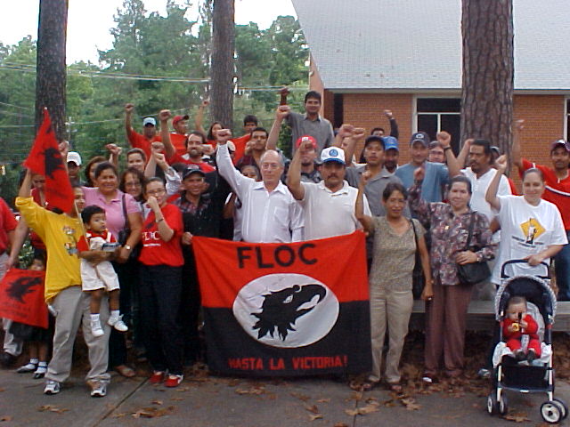 FLOC members and allies at the signing of the 2004 contract with NCGA