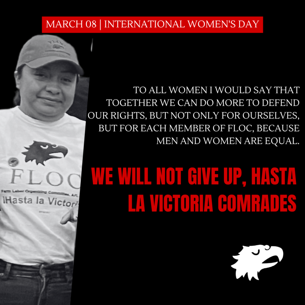 International Women’s Day with FLOC Member Yvonne!