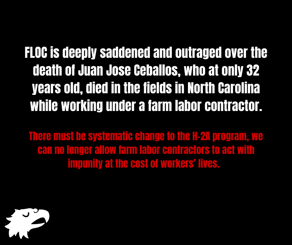 Death of a NC Worker Under a FLC